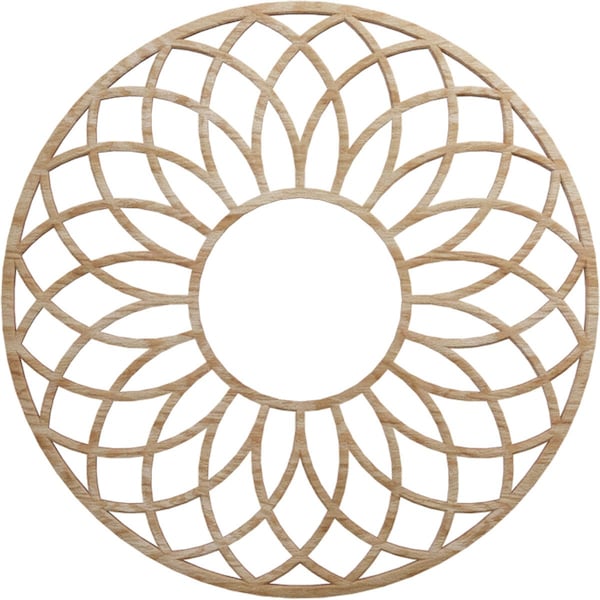 Ekena Millwork Cannes Wood Fretwork Pierced Ceiling Medallion, Red Oak, 20"OD x 6 7/8"ID x 1/4"T CMWP20X20X0250CNRO - main